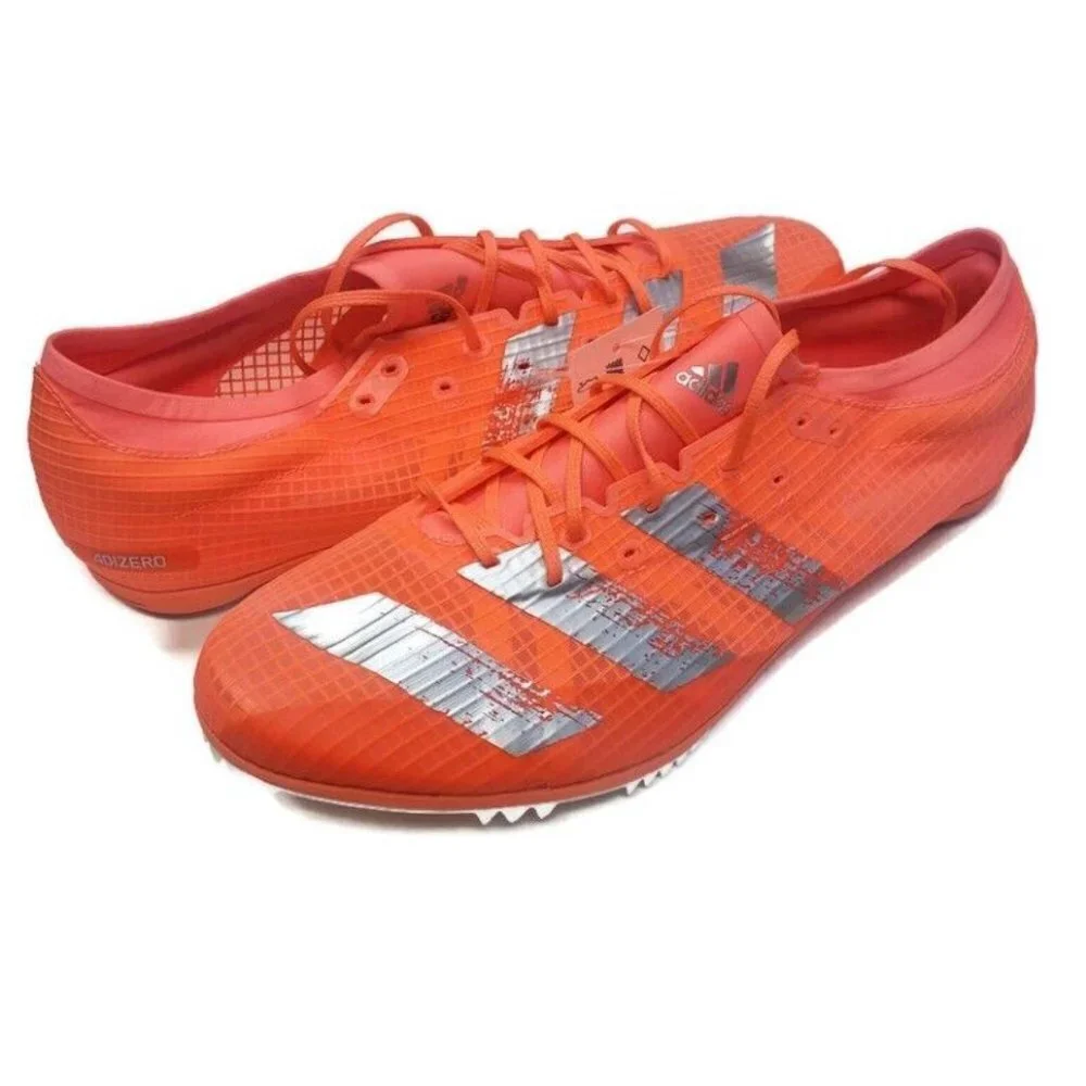 Adidas Mens Size 13 Adizero Ambition Track and Field Running Shoes Spikes Coral